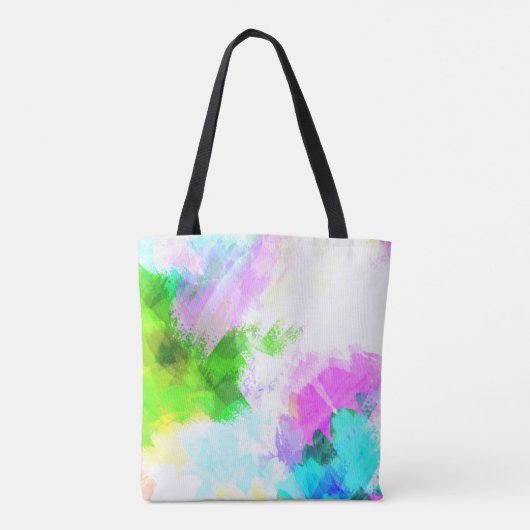 Abstracte waterverf tote bag (Achterkant)