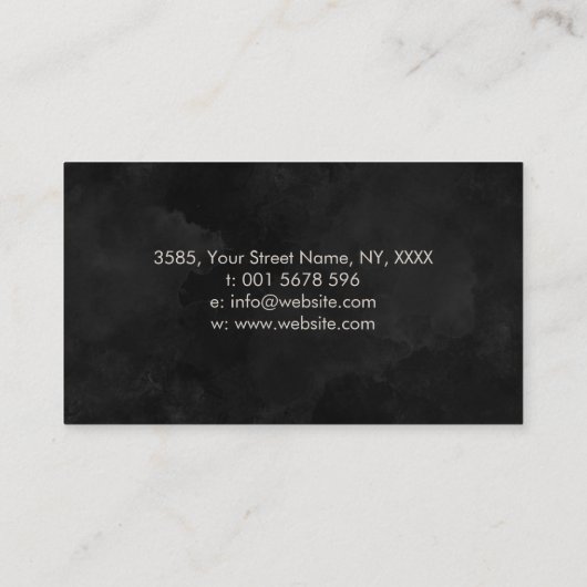 Abstracte Waterverf Tree Violet Paarse Visitekaartje (Achterkant)