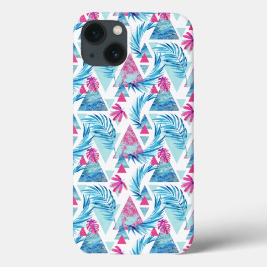 Abstracte Waterverf Tropisch lefpatroon Case-Mate iPhone Case (Achterkant)