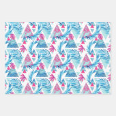 Abstracte Waterverf Tropisch lefpatroon Inpakpapier Vel (Voorkant 2)