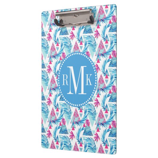 Abstracte Waterverf Tropisch lefpatroon Klembord (Links)