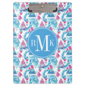 Abstracte Waterverf Tropisch lefpatroon Klembord (Voorkant)