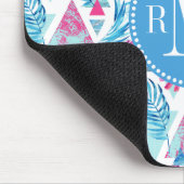 Abstracte Waterverf Tropisch lefpatroon Muismat (Hoek)