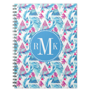 Abstracte Waterverf Tropisch lefpatroon Notitieboek