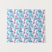 Abstracte Waterverf Tropisch lefpatroon Wandkleed (Voorkant (horizontaal))