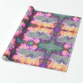 Abstracte waterverf tropische bloemenorchideeën cadeaupapier (Uitgerold)