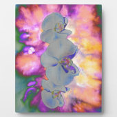 Abstracte waterverf tropische bloemenorchideeën fotoplaat (Voorkant)