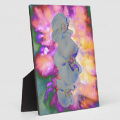 Abstracte waterverf tropische bloemenorchideeën fotoplaat (Zijkant)