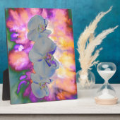 Abstracte waterverf tropische bloemenorchideeën fotoplaat (Zijkant)