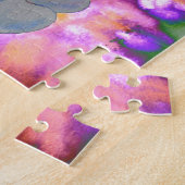 Abstracte waterverf tropische bloemenorchideeën legpuzzel (Zijkant)