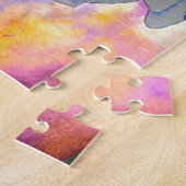 Abstracte waterverf tropische bloemenorchideeën legpuzzel (Zijkant)