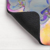 Abstracte waterverf tropische bloemenorchideeën muismat (Hoek)