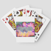 Abstracte waterverf tropische bloemenorchideeën speelkaarten (Achterkant)