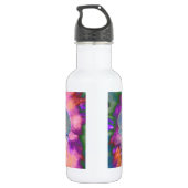 Abstracte waterverf tropische bloemenorchideeën waterfles  (Achterkant)