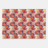 Abstracte Waterverf Tulpen Tekening Inpakpapier Vel (Voorkant 2)