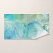 Abstracte Waterverf Turquoise edelsteen strand Bad Handdoek (Handdoek)