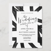 Abstracte Waterverf | Uitnodiging tot weddenschapp (Voorkant)