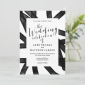 Abstracte Waterverf | Uitnodiging tot weddenschapp (Staand voorkant)