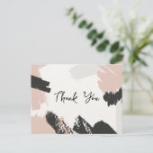 Abstracte Waterverf Unieke Eenvoudige bedankpas Briefkaart (Staand voorkant)