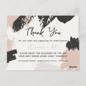 Abstracte Waterverf Unieke Eenvoudige bedankpas Briefkaart (Achterkant)