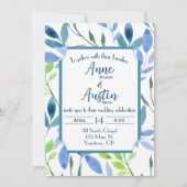 Abstracte Waterverf van bruiloft Kaart (Voorkant)