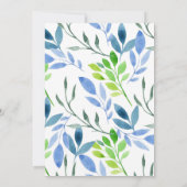 Abstracte Waterverf van bruiloft Kaart (Achterkant)