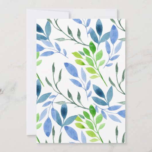 Abstracte Waterverf van bruiloft Kaart (Achterkant)