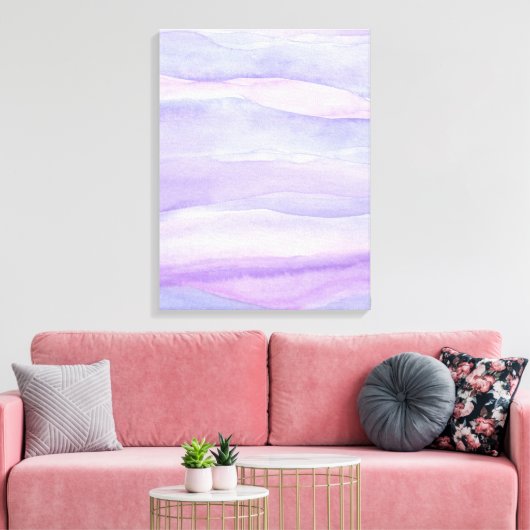 Abstracte Waterverf van de Lagen van de Paarse Oce Canvas Afdruk (Insitu (Woonkamer))