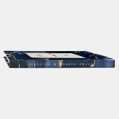 Abstracte Waterverf van de Navy Blue Agate Gastenboek (Rug)
