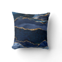 Abstracte Waterverf van de Navy Blue Agate