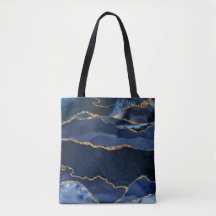 Abstracte Waterverf van de Navy Blue Agate