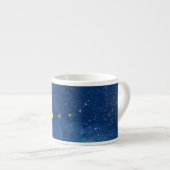 Abstracte Waterverf van de Starry Sky Nebula Galax Espresso Kop (Voorkant rechts)