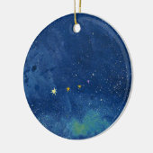Abstracte Waterverf van de Starry Sky Nebula Galax Keramisch Ornament (Links)