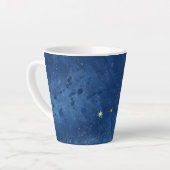 Abstracte Waterverf van de Starry Sky Nebula Galax Latte Mok (Linkerhoek)