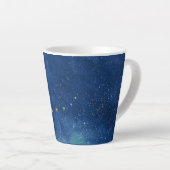 Abstracte Waterverf van de Starry Sky Nebula Galax Latte Mok (Rechterhoek)