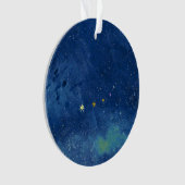Abstracte Waterverf van de Starry Sky Nebula Galax Ornament (voorkant)