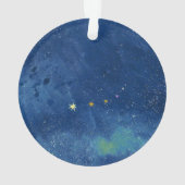 Abstracte Waterverf van de Starry Sky Nebula Galax Ornament (achterkant)
