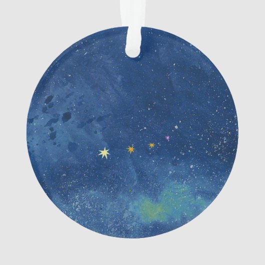 Abstracte Waterverf van de Starry Sky Nebula Galax Ornament (achterkant)