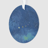 Abstracte Waterverf van de Starry Sky Nebula Galax Ornament (voorkant)