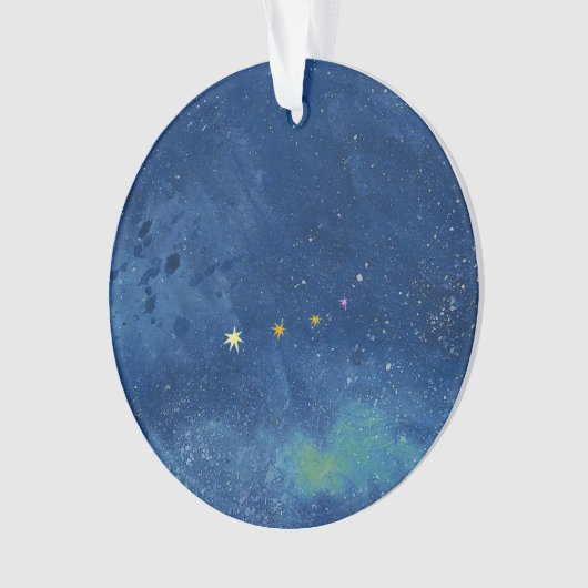Abstracte Waterverf van de Starry Sky Nebula Galax Ornament (voorkant)