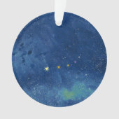 Abstracte Waterverf van de Starry Sky Nebula Galax Ornament (voorkant)