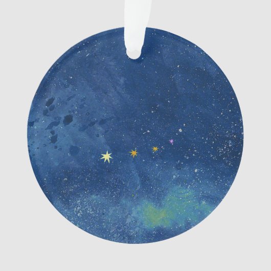 Abstracte Waterverf van de Starry Sky Nebula Galax Ornament (voorkant)
