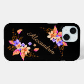 Abstracte Waterverf van gele paardebloemen Case-Mate iPhone Case (Achterkant (horizontaal))