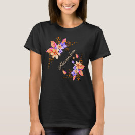 Abstracte Waterverf van gele paardebloemen T-shirt