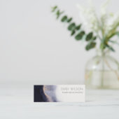 Abstracte Waterverf van Navy Black Gold Foil Wash Mini Visitekaartje (Staand voorkant)