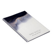 Abstracte Waterverf van Navy Black Gold Foil Wash Notitieboek (Rechterzijde)