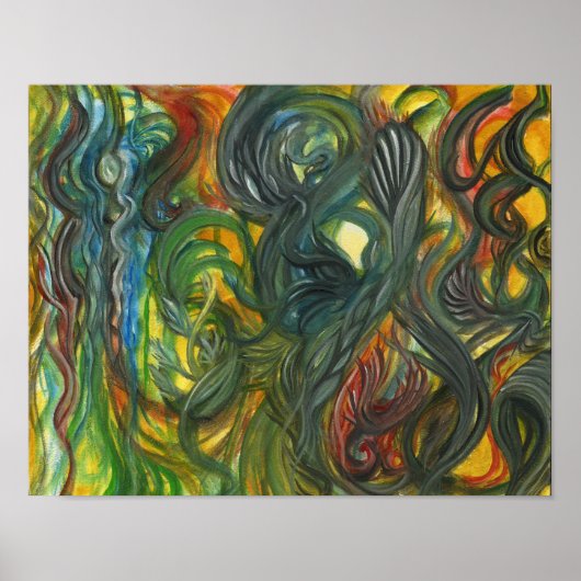 Abstracte Waterverf van Toby Mikle Poster (Voorkant)