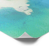 Abstracte Waterverf veel kleuren intern ontwerp Poster (Hoek)