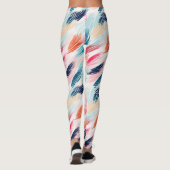 Abstracte Waterverf Veer Leggings (Achterkant)
