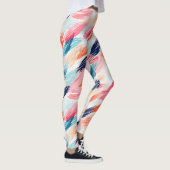 Abstracte Waterverf Veer Leggings (Rechts)